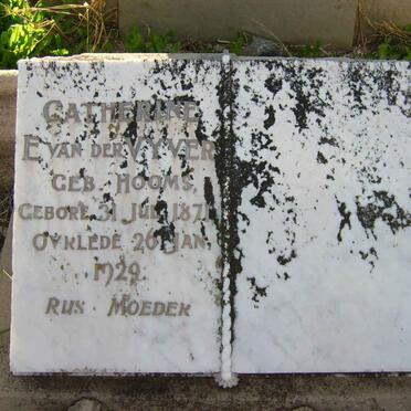 VYVER Catherine E., van der nee HOOMS 1871-1929