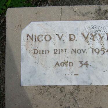 VYVER Nico, v.d. -1954