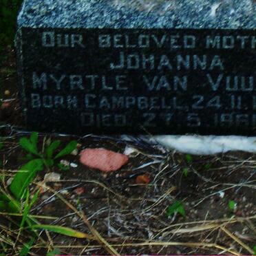 VUUREN Johanna Myrtle, van nee CAMPBELL 1893-1961