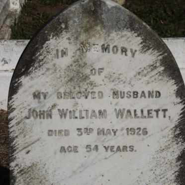 WALLETT John William -1926