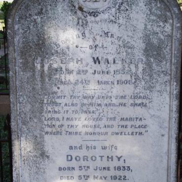 WALKER Joseph 1832-1908 &amp; Dorothy 1833-1922