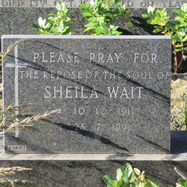 WAIT Sheila 1911-1991