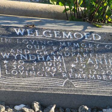 WELGEMOED Wyndham 1919-1993 &amp; Jeanie 1919-2004