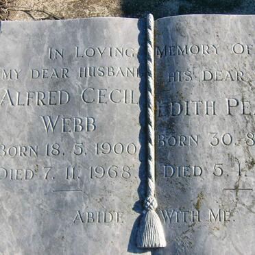 WEBB Alfred Cecil 1900- 968 &amp; Edith Pearce 1900-1974
