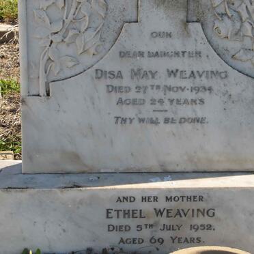 WEAVING Ethel -1952:: WEAVING Disa May -1934