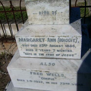 WELLS  Fred -1932 &amp; Margaret Ann -1886