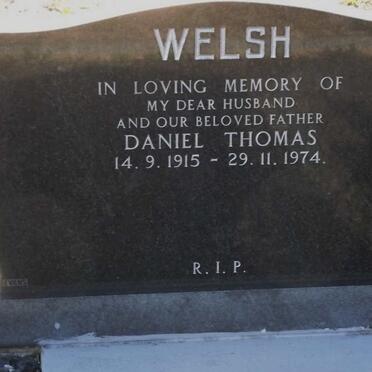 WELSH Daniel Thomas 1915-1974