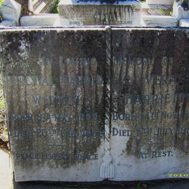 WEDDELL Percival Harold 1893-1961 &amp; Vera Harriette 1895-1982