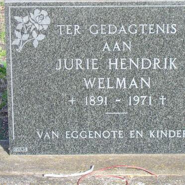 WELMAN Jurie Hendrik 1891-1971
