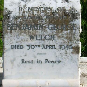 WELCH Benjamin George -1942