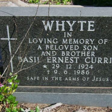 WHYTE Basil Ernest Currin 1924-1986