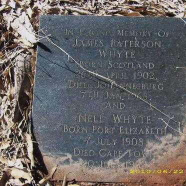WHYTE James Paterson 1902-1968 &amp; Nell 1908-1982