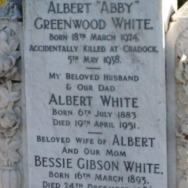 WHITE Albert 1883-1951 &amp; Bessie Gibson 1893-1986 :: WHITE Albert Greenwood 1924-1934 