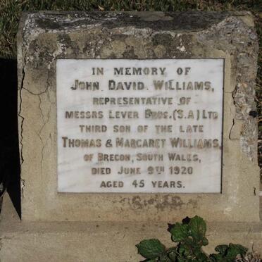 WILLIAMS John David -1920