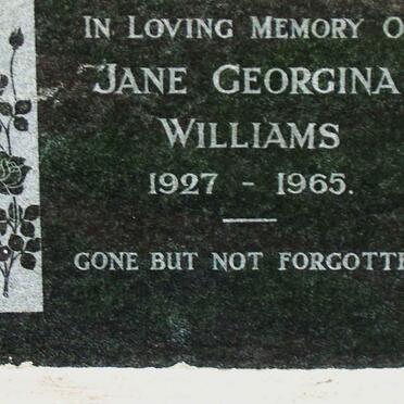 WILLIAMS Jane Georgina 1927-1965