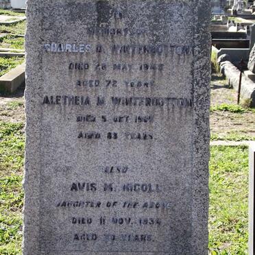 WINTERBOTTOM Charles O. -1945 &amp; Aletheia M. -1965 :: NICHOLL Avis M. -1934