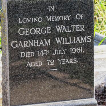 WILLIAMS George Walter Garnham -1961