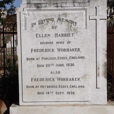 WORRAKER Frederick -1936 &amp; Ellen Harriet -1936