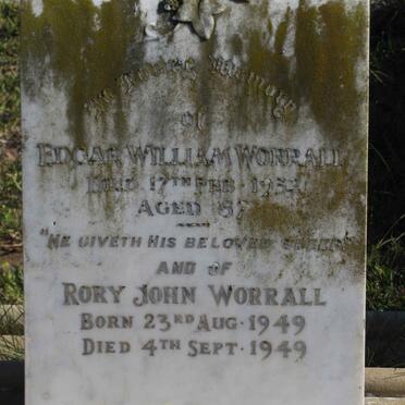 WORRALL Edgar William -1932 :: WORRALL Rory John -1949-1949
