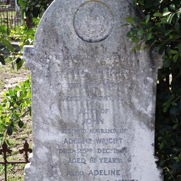 WRIGHT Fred -1885 :: WRIGHT John -1941 &amp; Adeline -1949