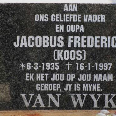 WYK Jacobus Frederick, van 1935-1997