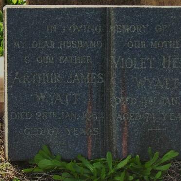 WYATT Arthur James -1954 &amp; Viollet Helen -1971