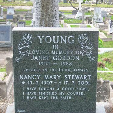 YOUNG Janet Gordon 1905-1988 :: STEWART Nancy Mary 1907-2001