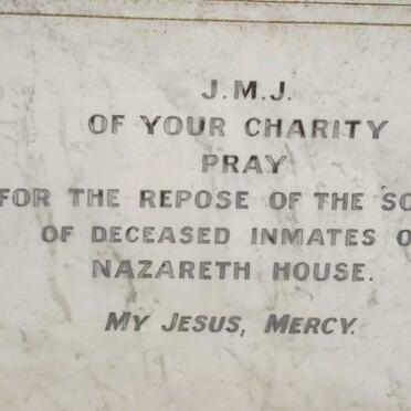 10. Erected by the Sisters of Nazareth