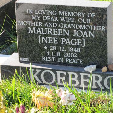 KOEBERG Maureen Joan nee PAGE 1948-2002