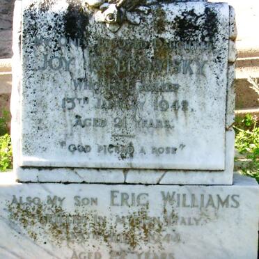 KOBROWISKY Joy -1948 :: WILLIAMS Eric -1944 