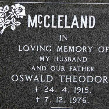 McCLELAND Oswald Theodore 1915-1976 