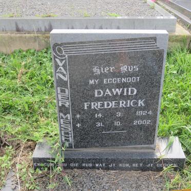 MESCHT Dawid Frederick, van der 1924-2002