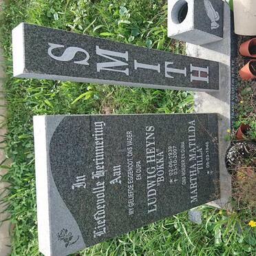 SMITH Ludwig Heyns 1939-2007 &amp; Martha Matilda 1946-