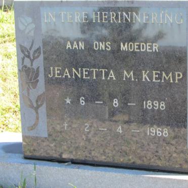 KEMP Jeanetta M. 1898-1968