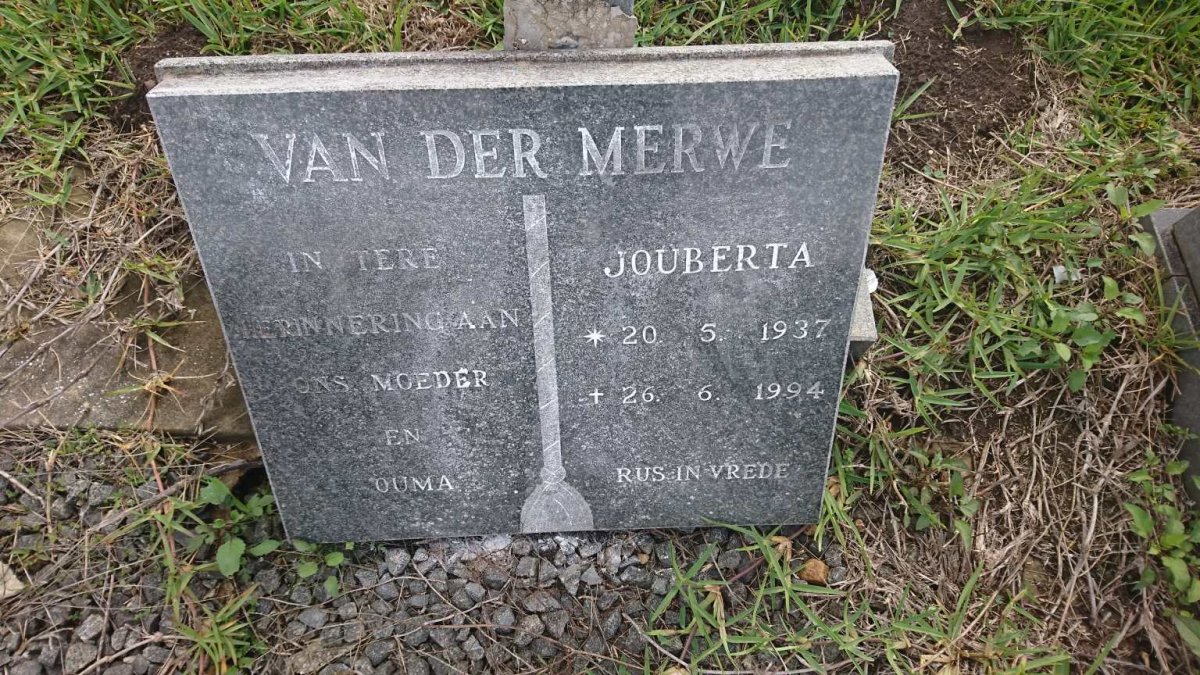 MERWE Jouberta, van der 1937-1994