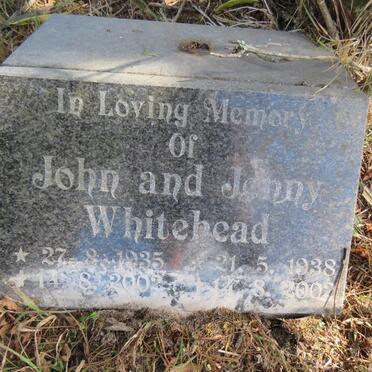 WHITEHEAD John 1935-2002 & Jenny 1938-2002