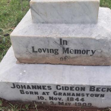 BECK Johannes Gideon 1844-1909