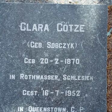 GÖTZE Clara nee SOBCZYK 1870-1952