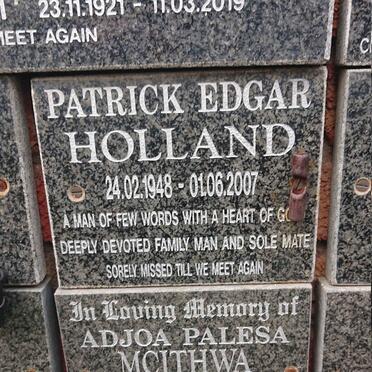 HOLLAND Patrick Edgar 1948-2007 :: MCITHWA Adjoa Palesa 1981-2007