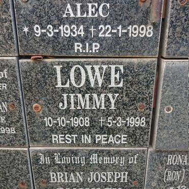 LOWE Jimmy 1908-1998 :: BUCKLEY Brian Joseph 1938-2023 :: MVINJELWA Louisa Tozie 1915-2004