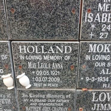 HOLLAND May Leola Anna 1921-2009 :: WILLMORE Matthew John Chapman 1940-1998