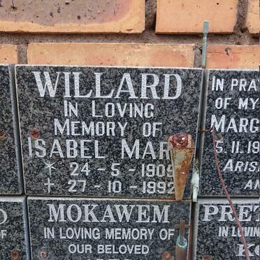 WILLARD Isabel Mary 1905-1992 :: MOKAWEM Alec 1934-1998 :: LOWE Jimmy 1908-1998