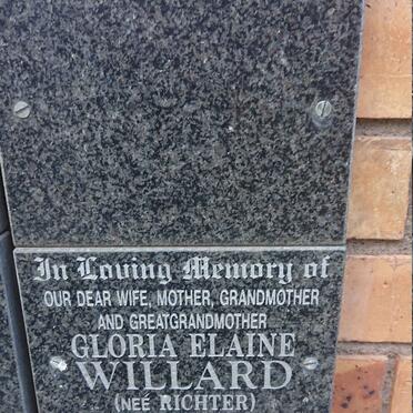 WILLARD Gloria Elaine nee RICHTER 1936-2012