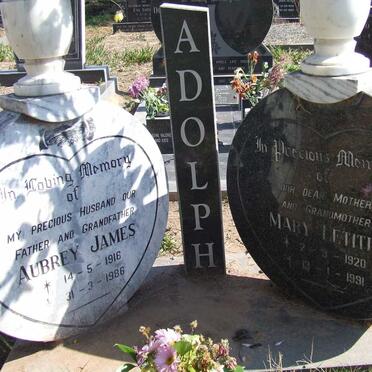 ADOLPH Abrey James 1916-1986 &amp; Mary Letitia 1920-1991