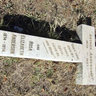 ANDERSON Arthur 1870-1927 &amp; Rosa Elizabeth 1874-1974