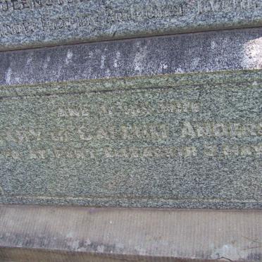 ANDERSON William Walker -1908 &amp; Mary McCallum -1932