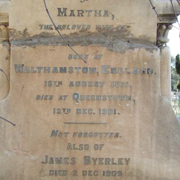 BYERLEY  James -1909 &amp; Martha 1831-1901