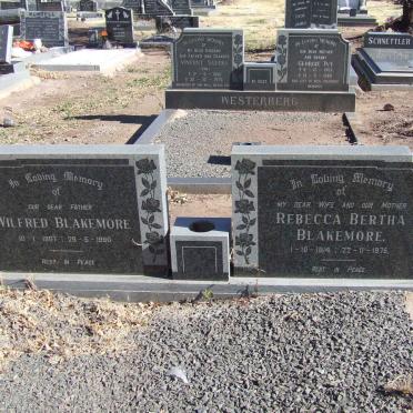 BLAKEMORE Wilfred 1907-1980 &amp; Rebecca Bertha 1914-1975