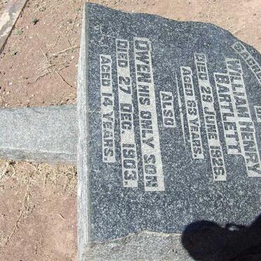 BARTLETT William Henry -1925 :: BARTLETT Owen-1903