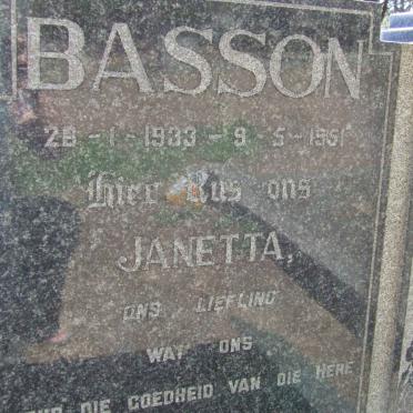 BASSON Janetta 1933-1951